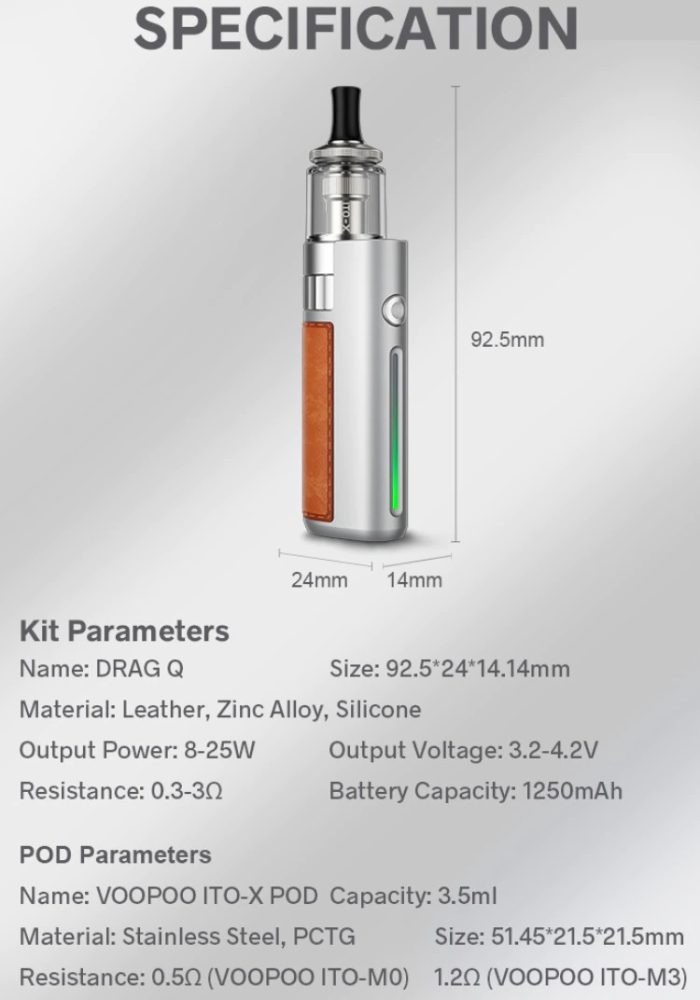 VOOPOO DRAG Q SPECIFICATION