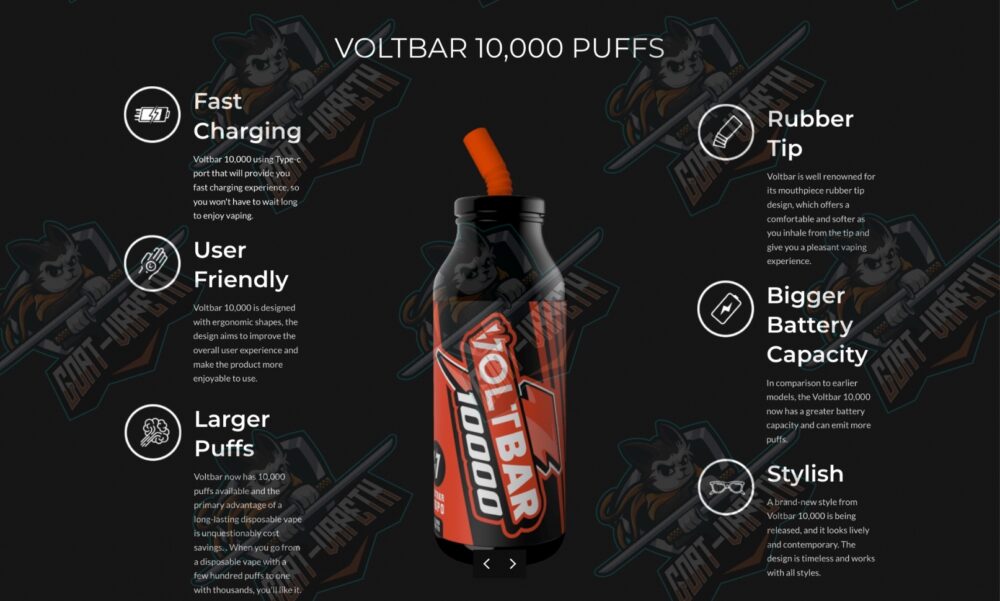 Voltbar 10000 Puffs Specifications