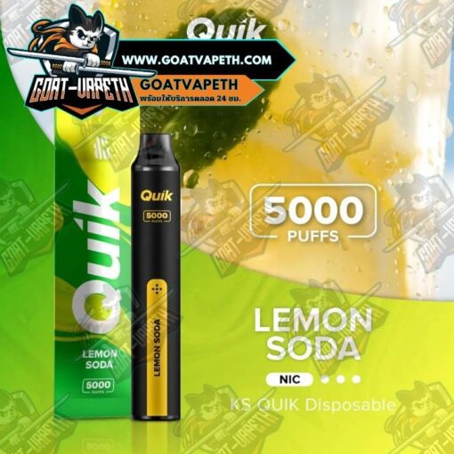 KS QUIK 5000 Puffs Lemon Soda