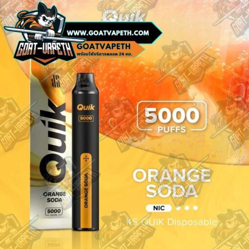 KS QUIK 5000 Puffs Orange Soda