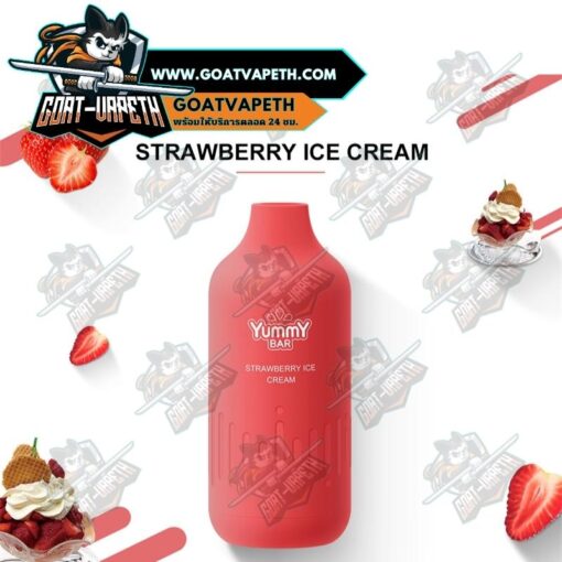 Yummy Bar SC6000 Puffs Strawberry Ice Cream