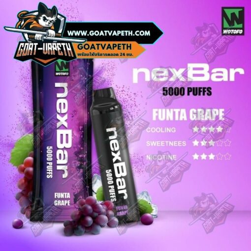 Nexbar 5000 Puffs Funta Grape