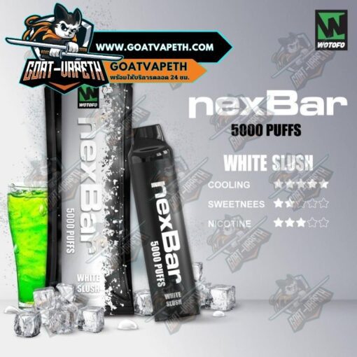 Nexbar 5000 Puffs White Slush