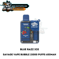 Savage Vape Bubble 15000 Puffs Blue Razz Ice