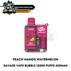 Savage Vape Bubble 15000 Puffs Peach Mango Watermelon